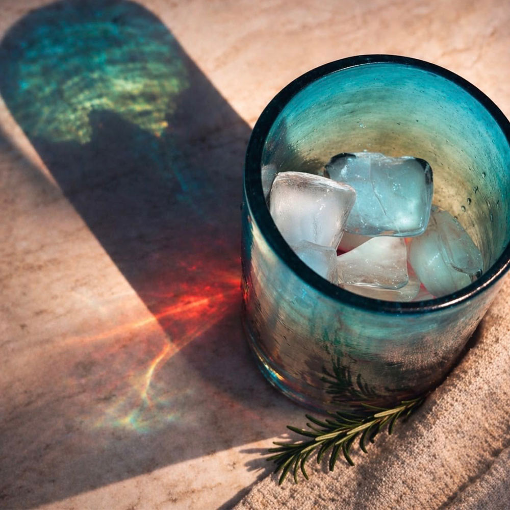 Hand-Blown Iris Glass