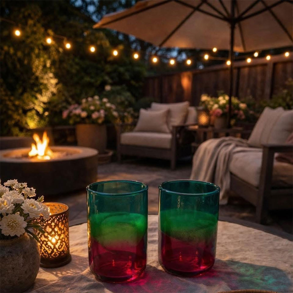 Hand-Blown Iris Glass
